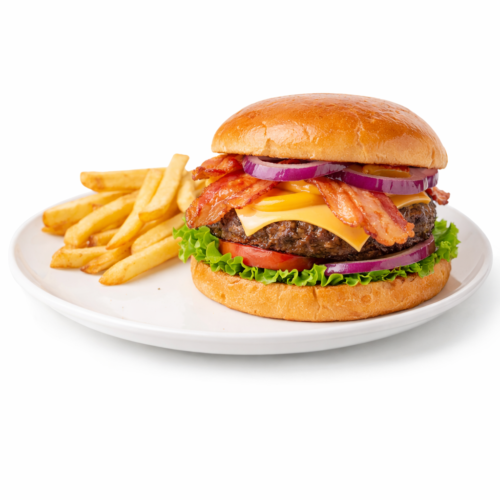 Bacon cheddar supreme burger - littlegeorgesexpresspizza.com