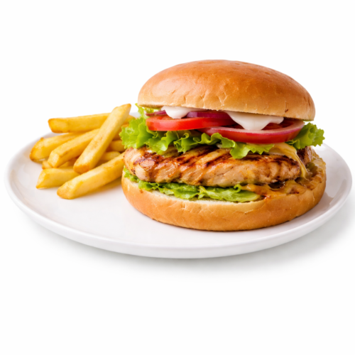 Charbroiled Chicken Breast Burger - littlegeorgesexpresspizza.com