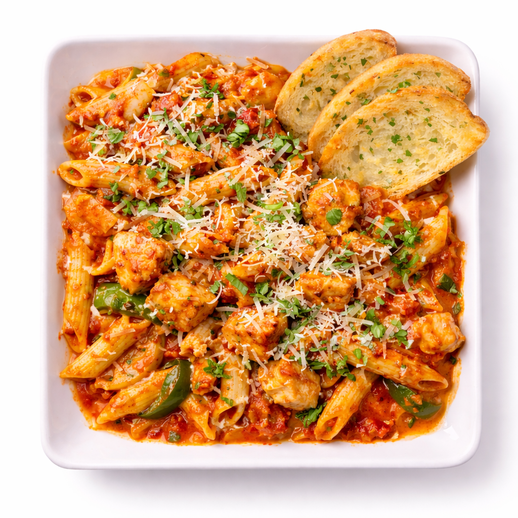 Spicy chicken penne arrabbiata - littlegeorgesexpresspizza.com